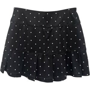 Pleated Skirt Womens Sz S Active Black White Polka Dot by Bollé Tech Tennis Golf
